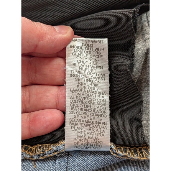 Democracy "Ab"solution Blue Denim Bermuda Shorts Medium Wash Women 8 Stretch - Picture 11 of 11